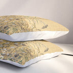 Japanese Edo Period Six-Panel Gold Leaf Screen - Spring and Autumn Flowers Pillow Sham Gallery Image 3
