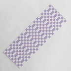 Lilac and white checkered Yoga Mat Gallery Image 1