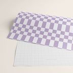 Lilac and white checkered Wrapping Paper Gallery Image 2