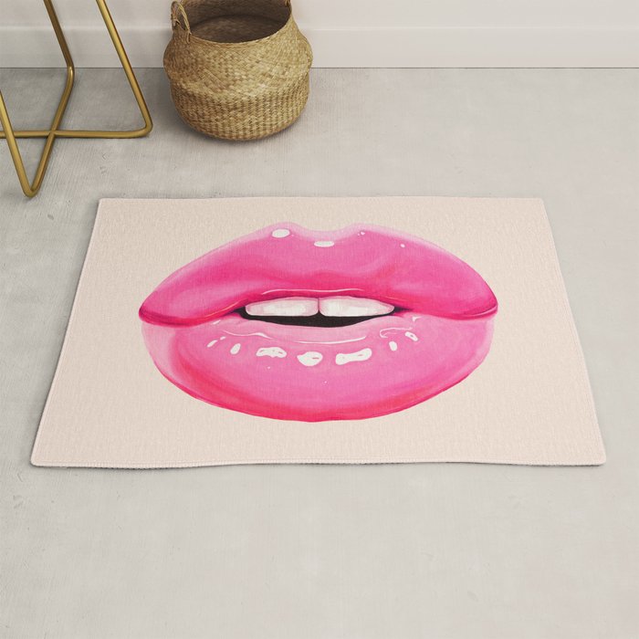 Fashion pink lips I Rug Gallery Image 1