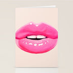 Fashion pink lips I Stationery Card Gallery Image 2