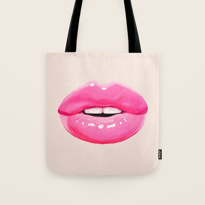 Fashion pink lips I Tote Bag Gallery Image 1