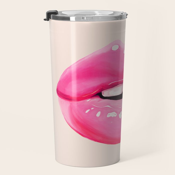 Fashion pink lips I Travel Mug Gallery Image 3