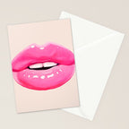 Fashion pink lips I Stationery Card Gallery Image 2