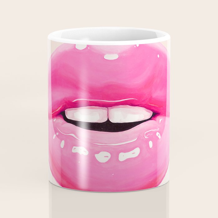 Fashion pink lips I Coffee Mug Gallery Image 4