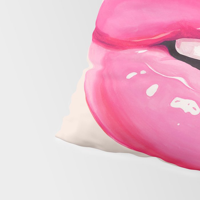 Fashion pink lips I Pillow Sham Gallery Image 4