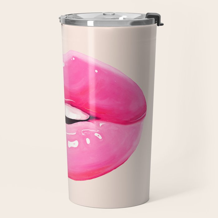 Fashion pink lips I Travel Mug Gallery Image 2