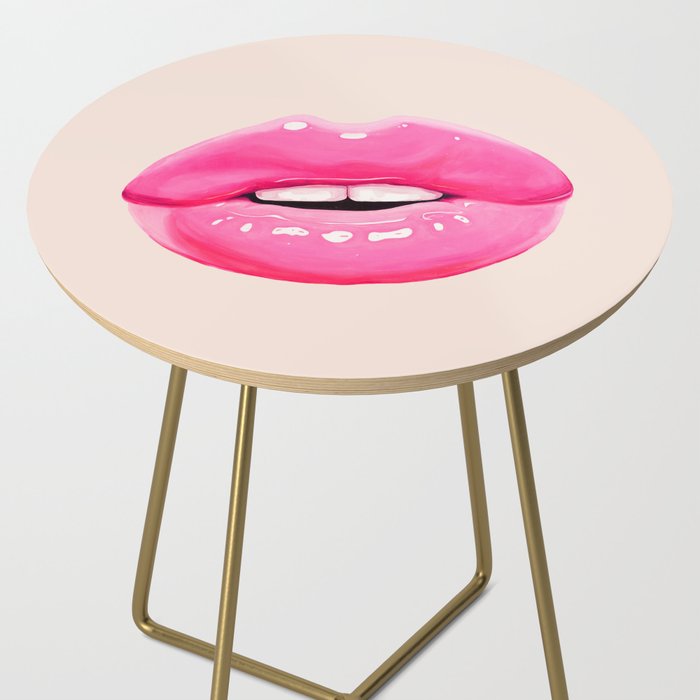 Fashion pink lips I Side Table Gallery Image 2