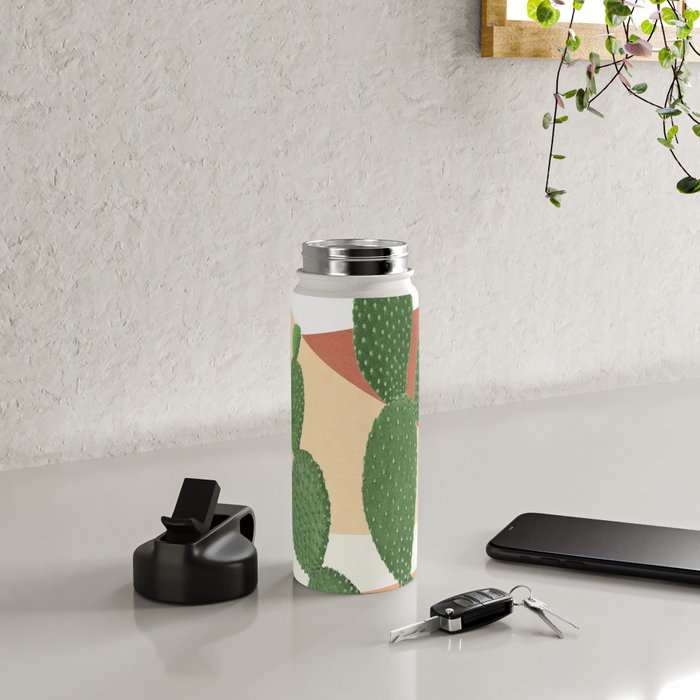 Abstract Cactus II Water Bottle Gallery Image 4