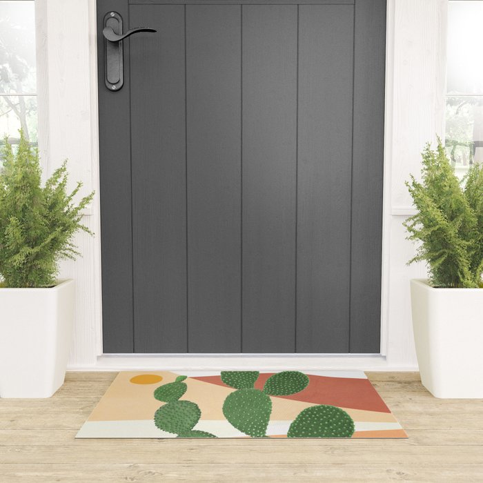 Abstract Cactus II Welcome Mat Gallery Image 3