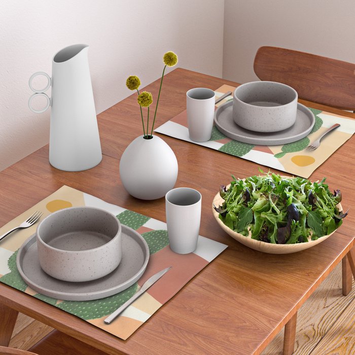 Abstract Cactus II Placemat Gallery Image 2