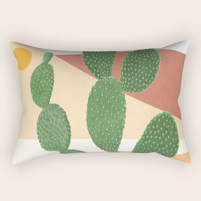 Abstract Cactus II Rectangular Pillow Gallery Image 2