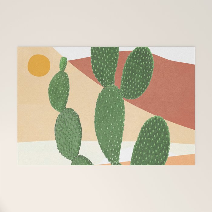 Abstract Cactus II Welcome Mat Gallery Image 1