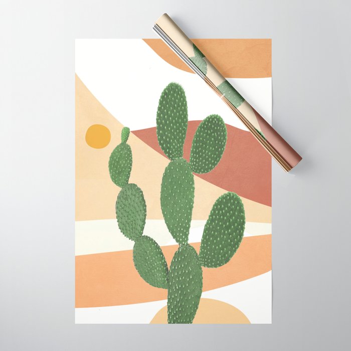 Abstract Cactus II Wrapping Paper Gallery Image 1