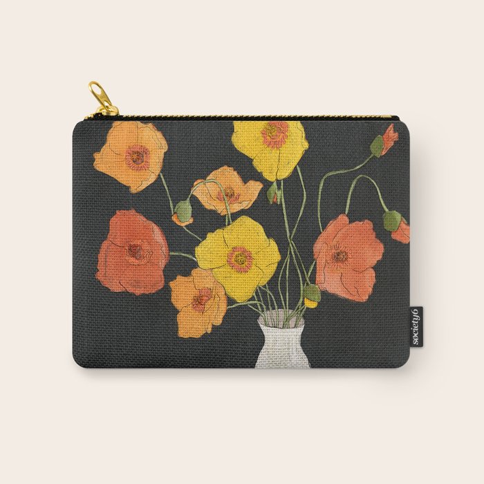 Field Wildflowers Black Carry All Pouch Gallery Image 1