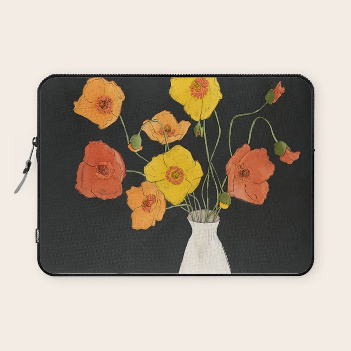 Field Wildflowers Black Laptop Sleeve Gallery Image 1