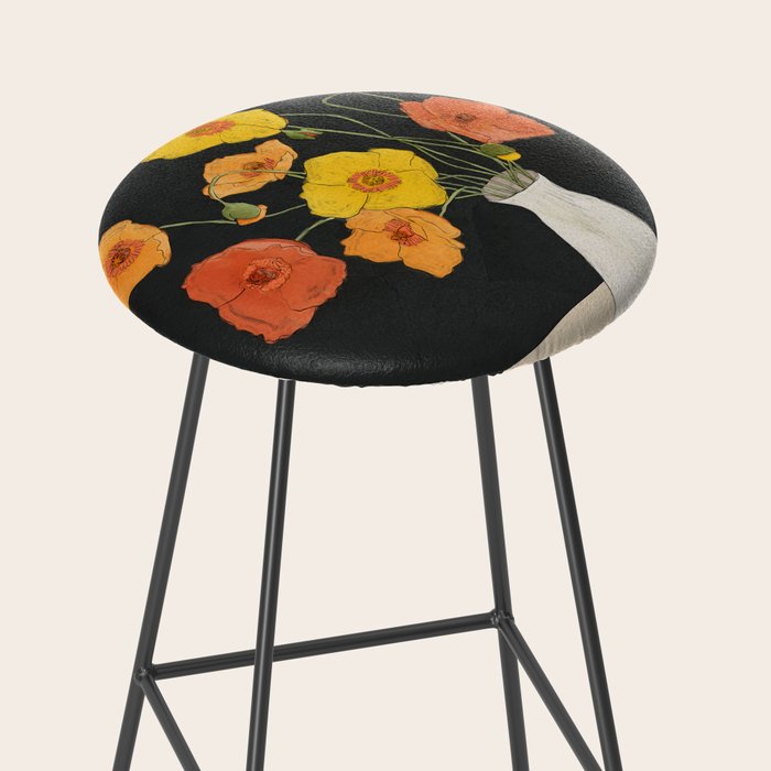 Field Wildflowers Black Stool Gallery Image 2