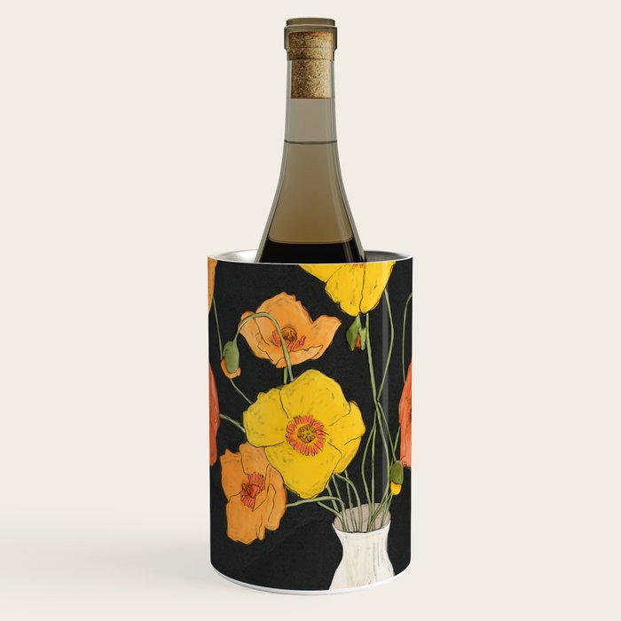 Field Wildflowers Black Wine Chiller Gallery Image 1