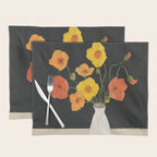 Field Wildflowers Black Placemat Gallery Image 1