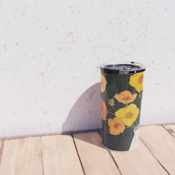 Field Wildflowers Black Travel Mug Gallery Image 4