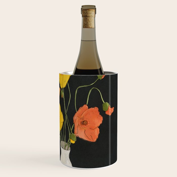 Field Wildflowers Black Wine Chiller Gallery Image 3