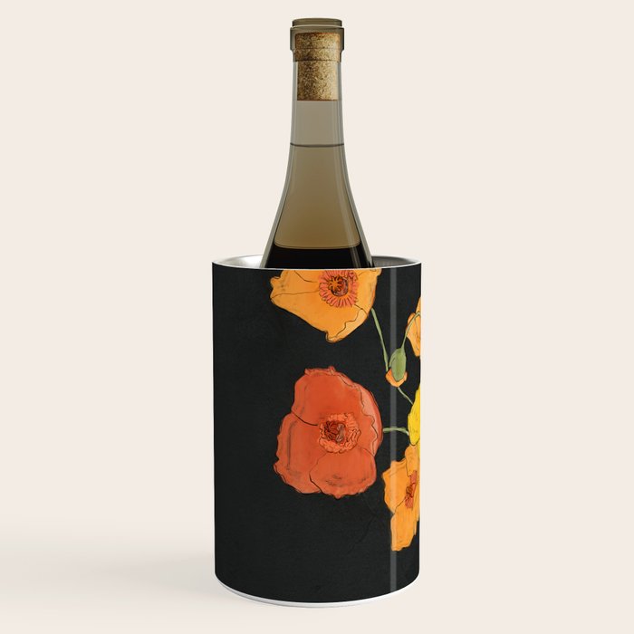 Field Wildflowers Black Wine Chiller Gallery Image 2
