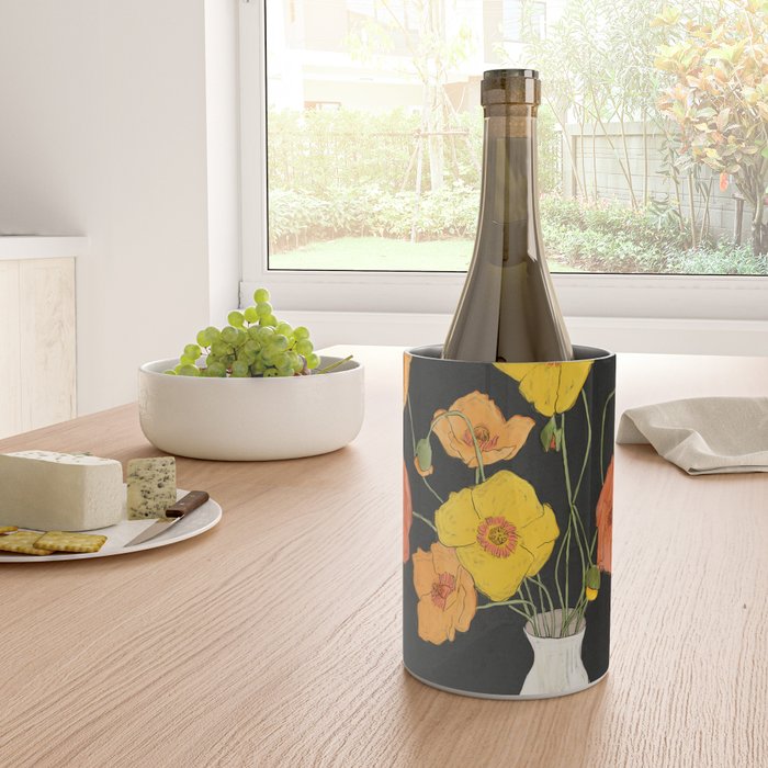Field Wildflowers Black Wine Chiller Gallery Image 4