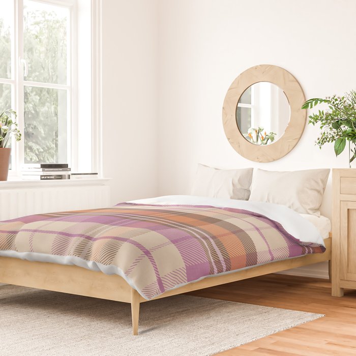 Cozy Twill Plaid - Fall Colors Duvet Cover Gallery Image 2