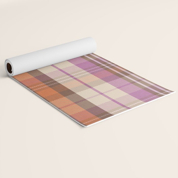 Cozy Twill Plaid - Fall Colors Yoga Mat Gallery Image 2