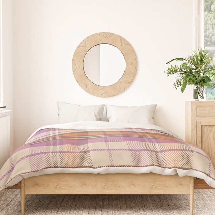 Cozy Twill Plaid - Fall Colors Duvet Cover Gallery Image 3