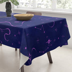 Pink and dark blue mystical starry night Tablecloth Gallery Image 3