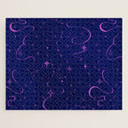 Pink and dark blue mystical starry night Jigsaw Puzzle Gallery Image 1