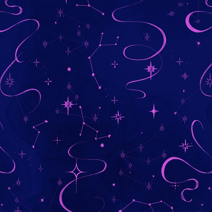 Pink and dark blue mystical starry night Coffee Mug Gallery Image 2