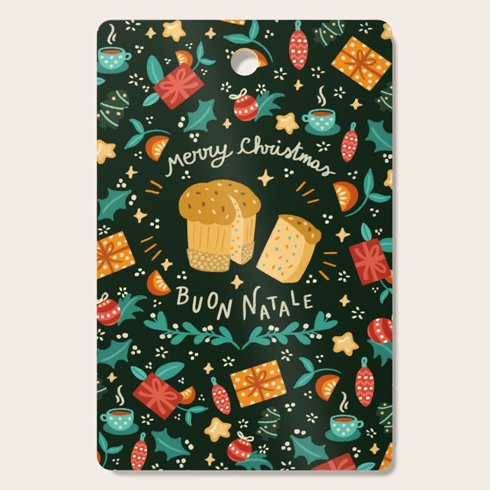 Merry Christmas panettone  Cutting Board Gallery Image 1