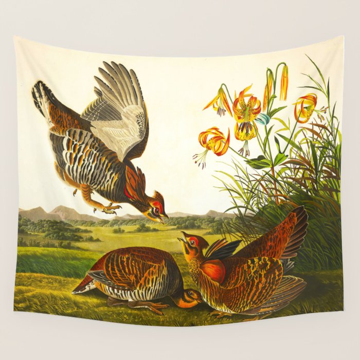 Pinnated Grouse Bird Wall Tapestry Gallery Image 4