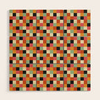 Bold Colorful Checks Pattern - Small XVIII Wood Wall Art Gallery Image 1