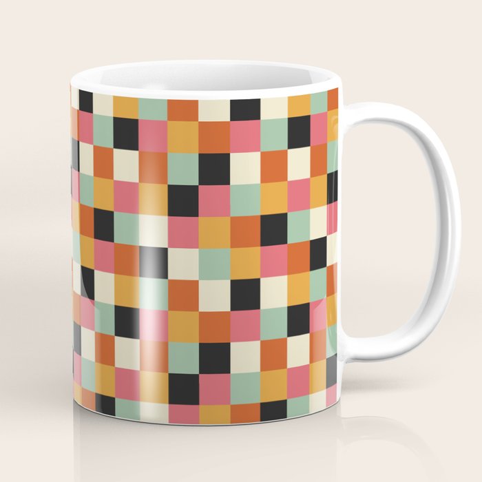 Bold Colorful Checks Pattern - Small XVIII Coffee Mug Gallery Image 1