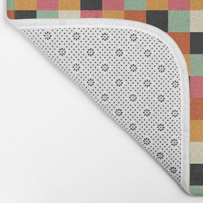 Bold Colorful Checks Pattern - Small XVIII Bath Mat Gallery Image 2