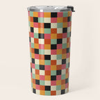 Bold Colorful Checks Pattern - Small XVIII Travel Mug Gallery Image 2