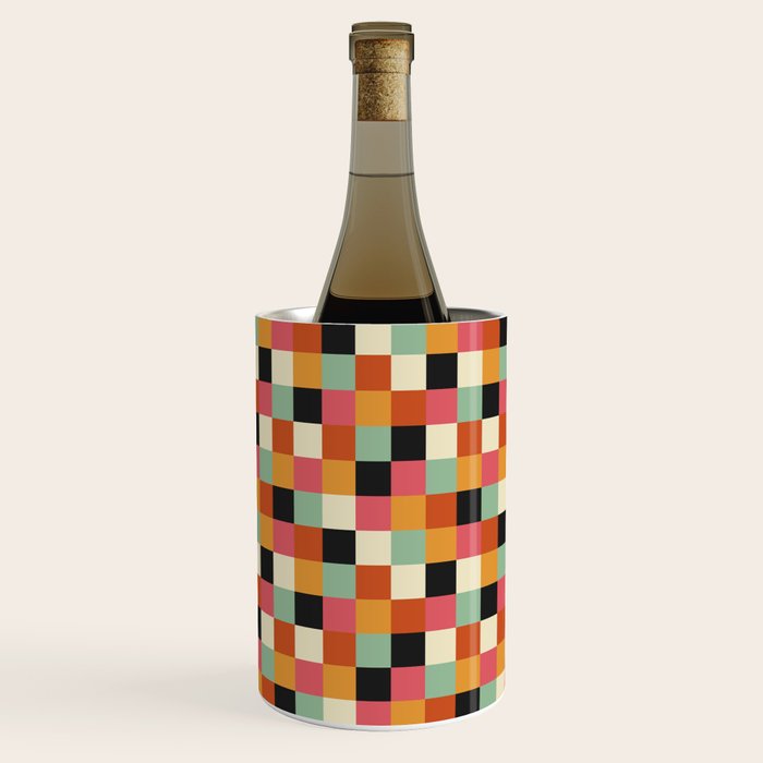 Bold Colorful Checks Pattern - Small XVIII Wine Chiller Gallery Image 2