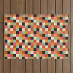 Bold Colorful Checks Pattern - Small XVIII Outdoor Rug Gallery Image 1