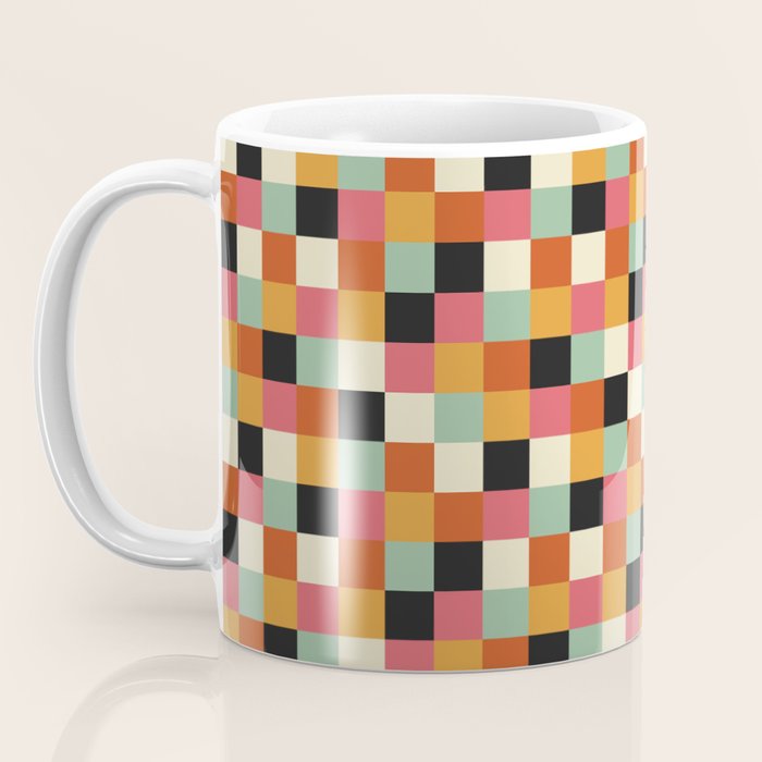 Bold Colorful Checks Pattern - Small XVIII Coffee Mug Gallery Image 3
