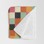 Bold Colorful Checks Pattern - Small XVIII Throw Blanket Gallery Image 3