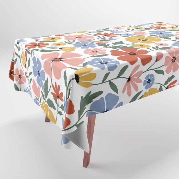Colorful wildflowers Tablecloth Gallery Image 1