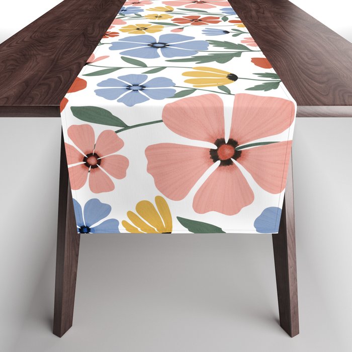 Colorful wildflowers Table Runner Gallery Image 1