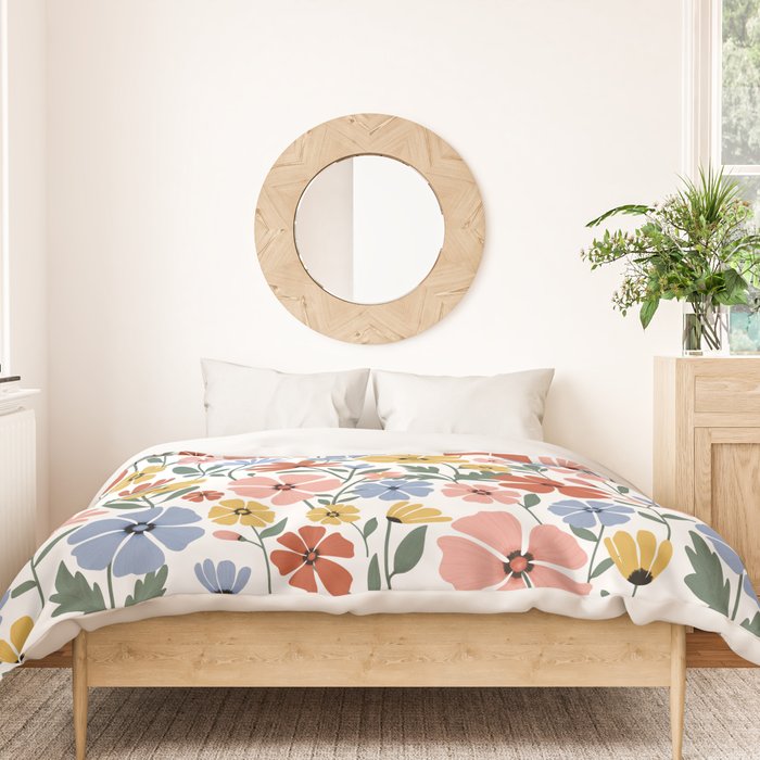 Colorful wildflowers Duvet Cover Gallery Image 3