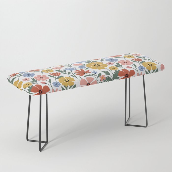 Colorful wildflowers Bench Gallery Image 1