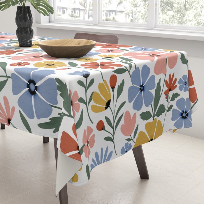 Colorful wildflowers Tablecloth Gallery Image 3