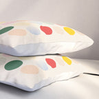 Retro Geometric Circles: Peach Bauhaus Edition Pillow Sham Gallery Image 3