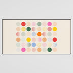Retro Geometric Circles: Peach Bauhaus Edition Desk Mat Gallery Image 3